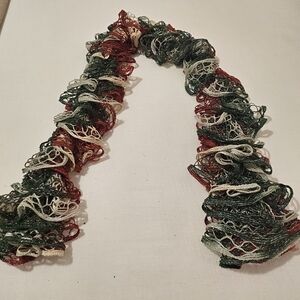 Handmande Red, white and green Womens scarve